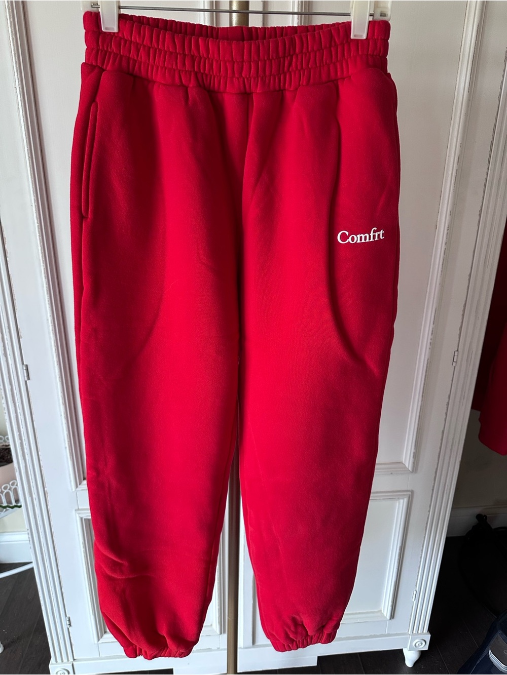 Comfrt Red Fleece Hoodie and Jogger set - Picture 6 of 8